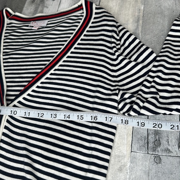 The Oprah Magazine for Talbots Stripe Cardigan Size S - Picture 7 of 8